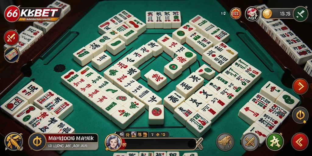 Gameplay <strong>66KBET</strong> yang seru dan menantang dalam permainan Mahjong.