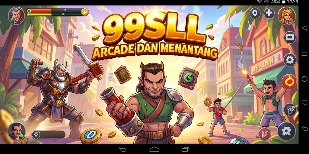Tampilan gameplay seru dari 99SLL yang penuh warna dan tantangan.
