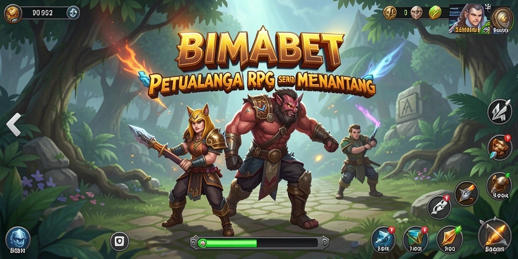 Screenshot gameplay BIMABET yang menampilkan aksi mendebarkan dalam dunia RPG.