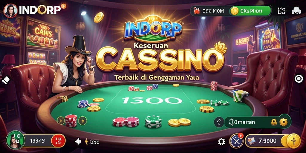 Gameplay langsung dari INDORP menunjukkan dealer profesional dan suasana kasino yang autentik.