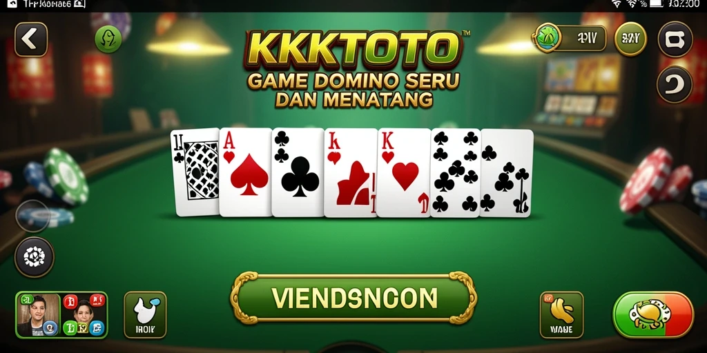 Screenshot gameplay KPKTOTO menampilkan suasana seru permainan Domino.
