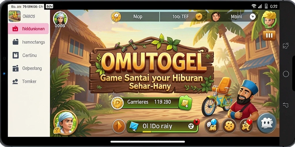 Tampilan gameplay menarik dan penuh warna dari OMUTOGEL.