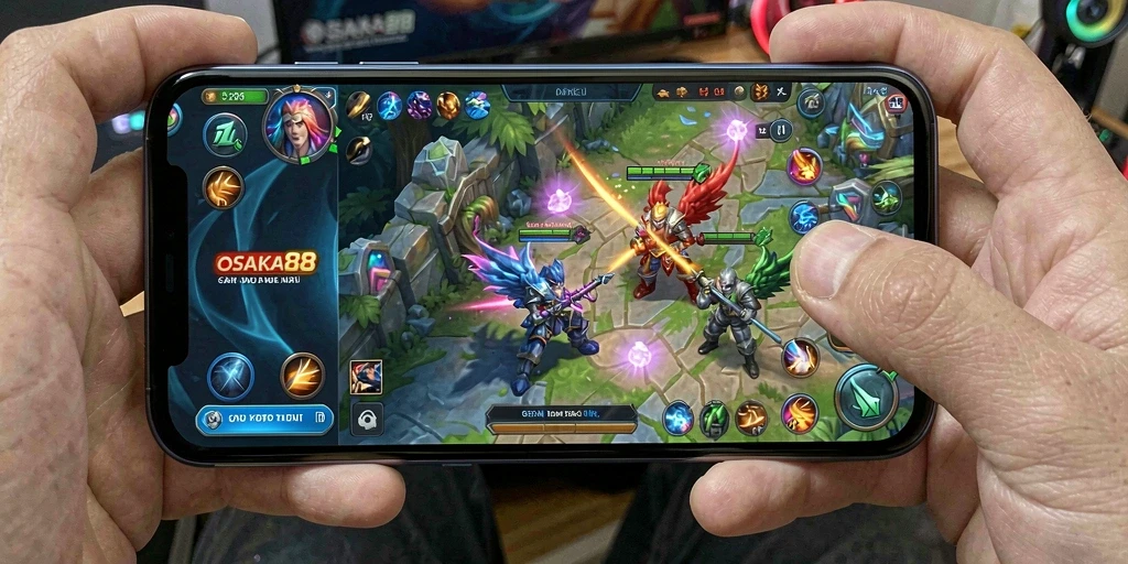 Tampilan seru gameplay MOBA OSAKA88 dengan pertarungan tim yang intens.